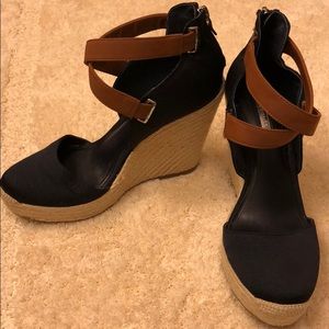 BCBG navy wedge Shoes
